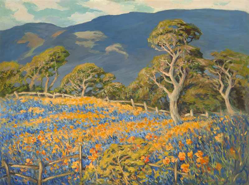 Appraisal: Mary DeNeale Morgan - Carmel CA Poppies and Lupine