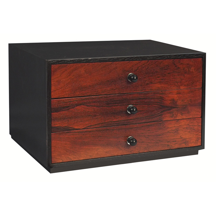 Appraisal: Harvey Probber jewelry chest by Harvey Probber Inc s three-drawer