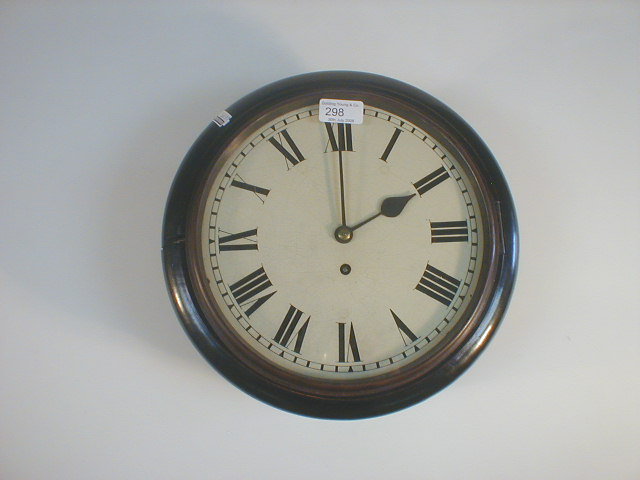 Appraisal: A Victorian wall clock with painted dial and single fusee