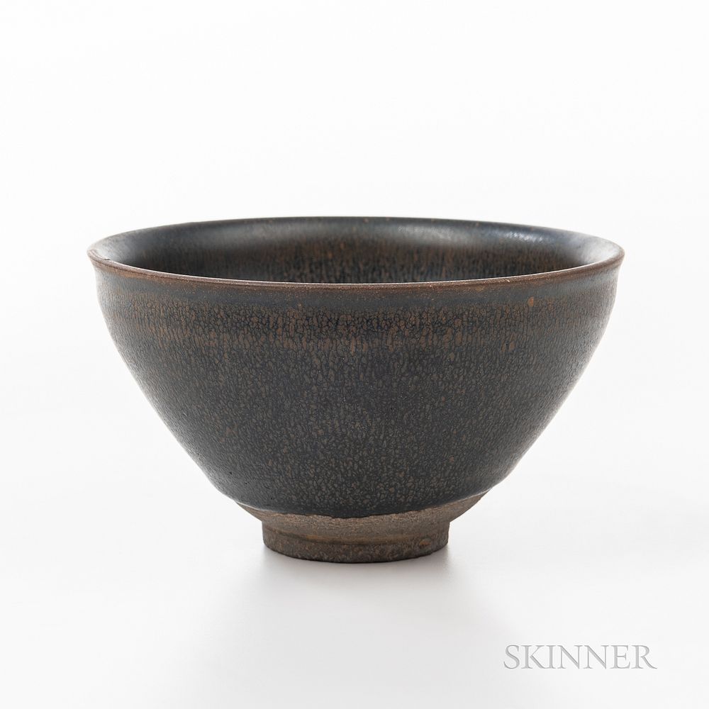 Appraisal: Black-glazed Teabowl Black-glazed Teabowl China possibly Song dynasty conical with