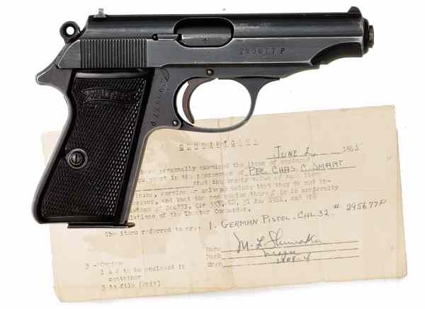 Appraisal: WWII Nazi German Walther Model PP Pistol with Capture Papers