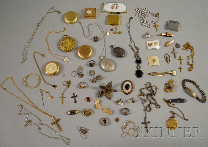 Appraisal: Small Group of Estate Sterling Silver and Costume Jewelry including