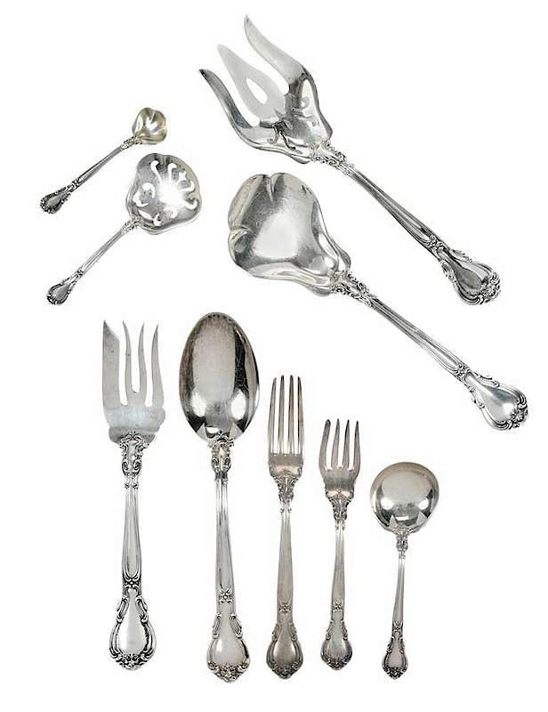 Appraisal: Gorham Chantilly Sterling Flatware Pieces American th century including two