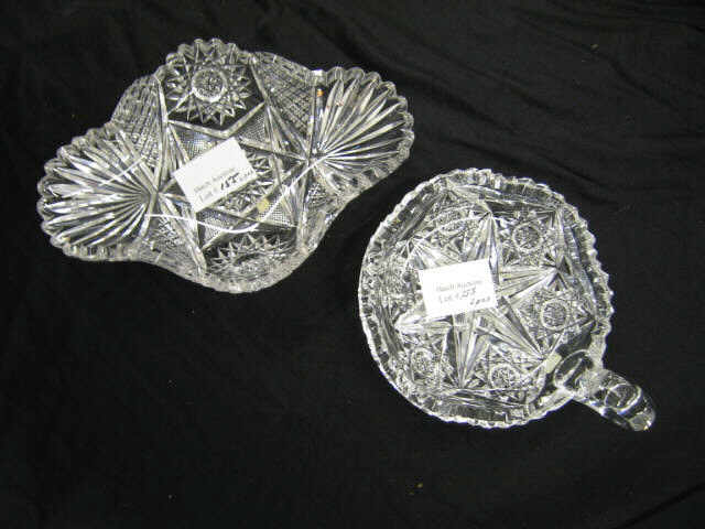 Appraisal: Brilliant Period Cut Glass Dishes relish nappy