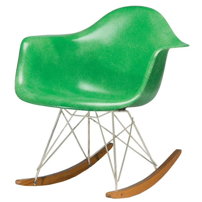 Appraisal: Charles and Ray Eames RAR rocking chair by Herman Miller