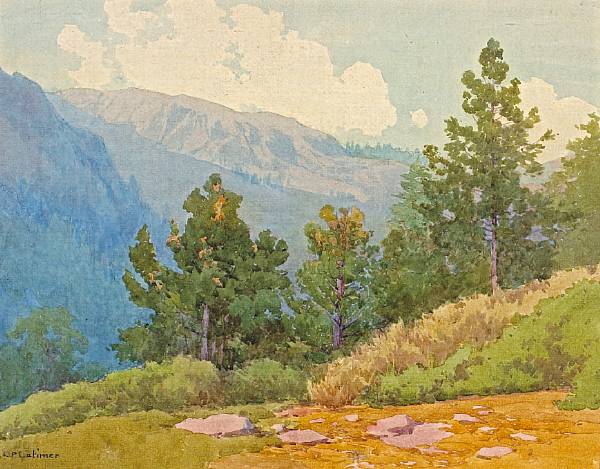 Appraisal: n a Lorenzo Palmer Latimer American - Mountains at Fallen