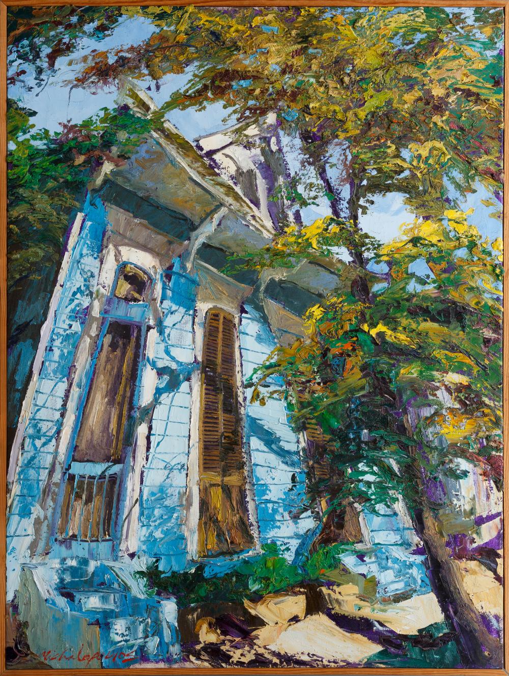 Appraisal: James Michalopoulos American New Orleans b Space Place oil on