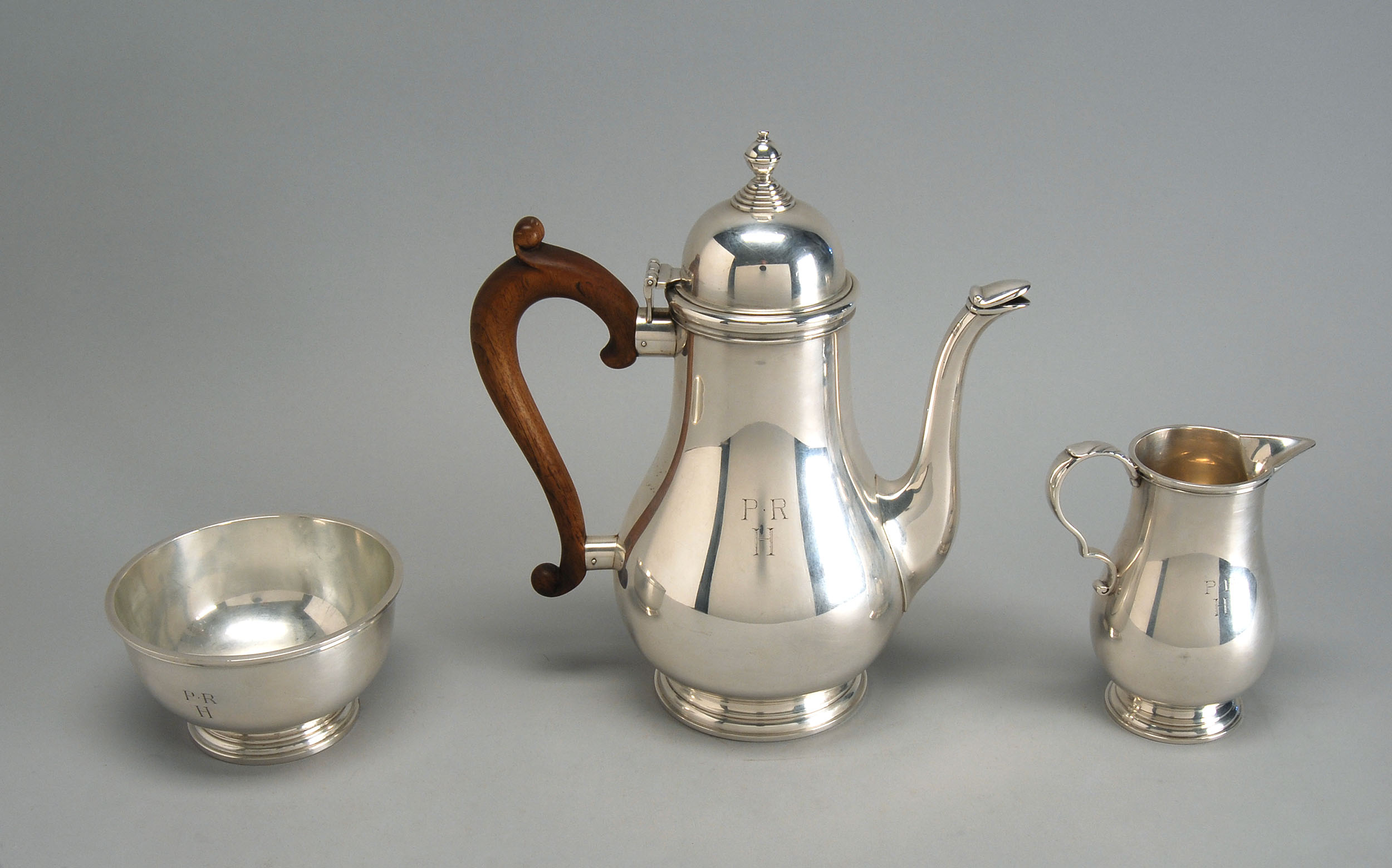 Appraisal: THREE-PIECE STERLING SILVER COFFEE SET BY GORHAM MFG CO Includes