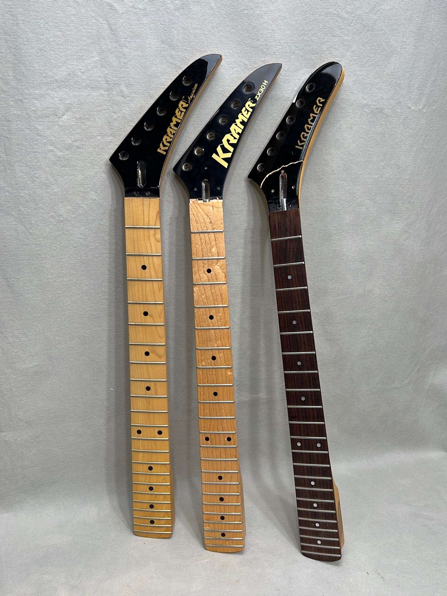 Appraisal: Kramer guitar necks scratches and wear Kramer guitar necks scratches