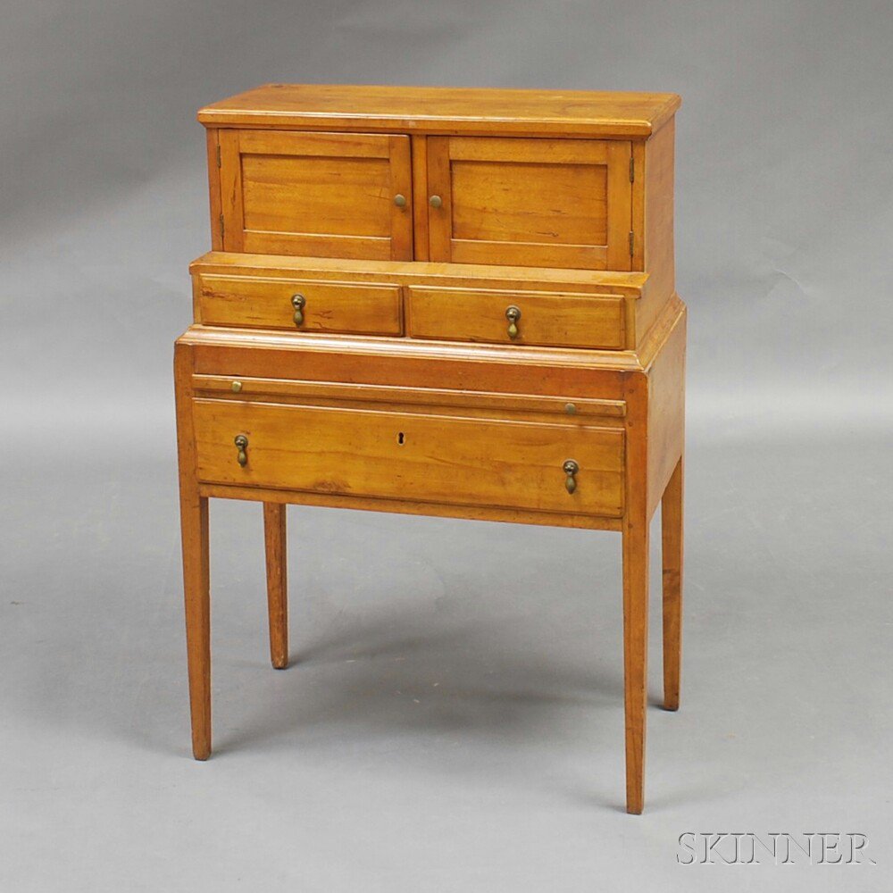 Appraisal: Country Cherry Desk on Frame America early th century the