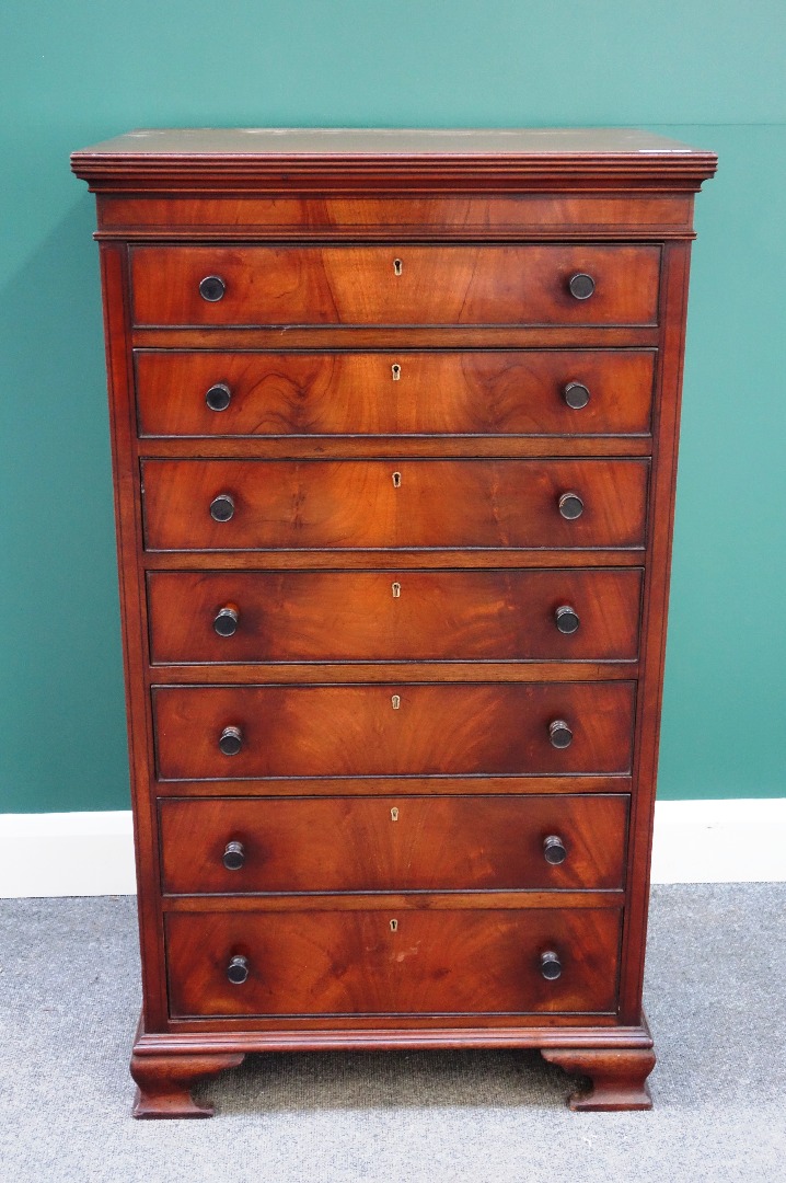 Appraisal: Maple Co LD a late th century mahogany tall chest