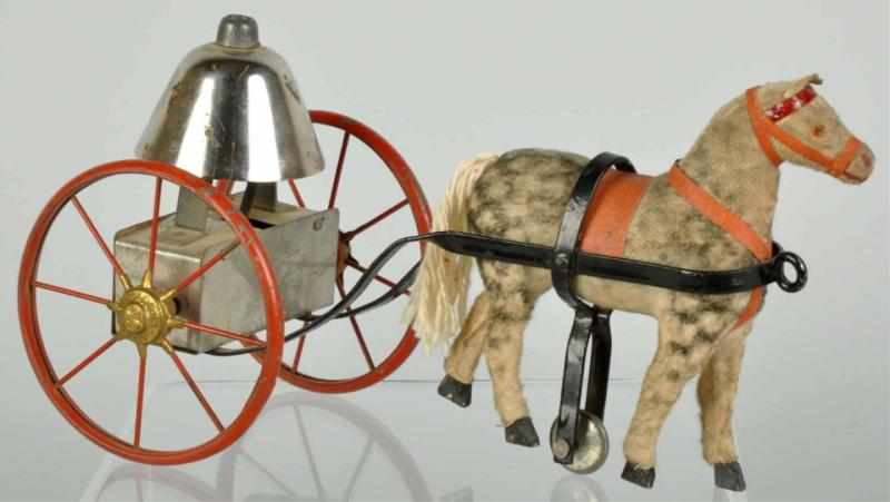 Appraisal: German Horse-Drawn Bell Toy Description Marked Made in Germany on