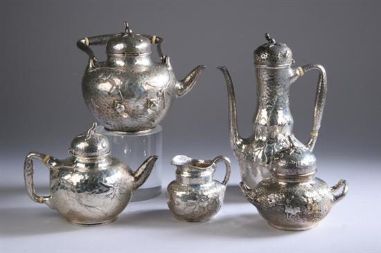 Appraisal: FIVE-PIECE TIFFANY CO STERLING SILVER JAPONISME COFFEE AND TEA SERVICE