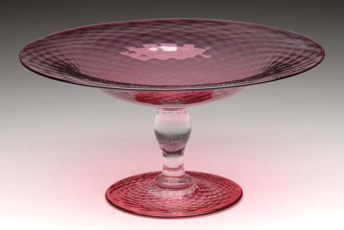 Appraisal: PAIRPOINT ROSARIA COMPOTE Rosaria glass with d q pattern and