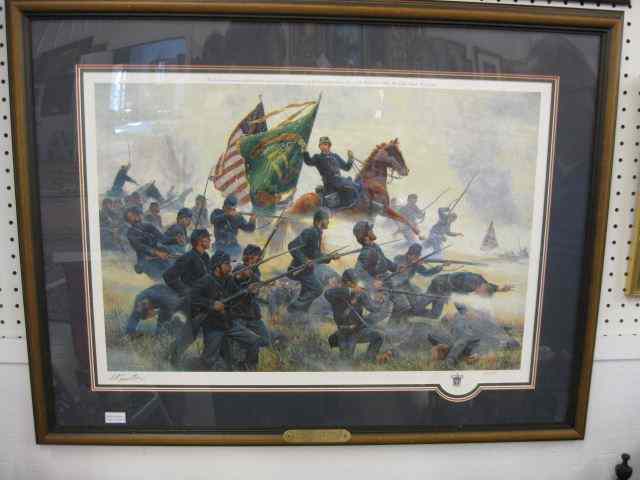 Appraisal: Mort Kunstler Civil War Lithograph''Raise the Colors Follow Me'' of