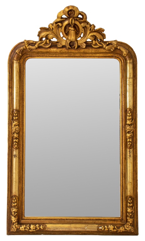 Appraisal: NAPOLEON III GILTWOOD MIRROR CA Napoleon III giltwood mirror ca