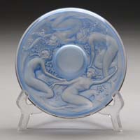 Appraisal: LALIQUE INKWELL Blown mold decoration in the Syrines pattern with