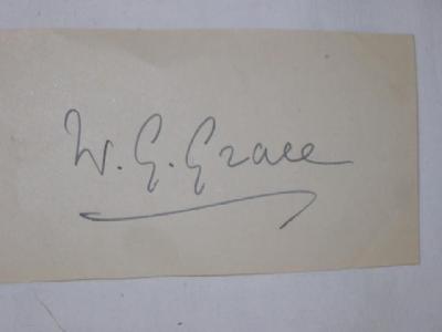 Appraisal: A page signed by Dr W G Grace cricketer early