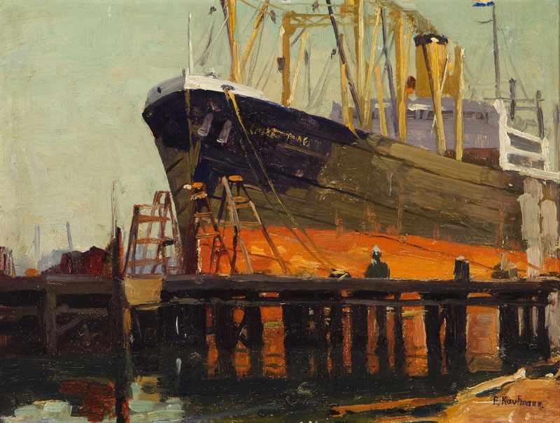 Appraisal: Ferdinand Kauffman - Los Angeles CA Ship in Los Angeles