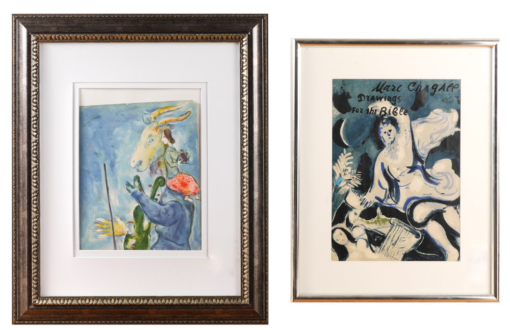 Appraisal: MARC CHAGALL LITHOGRAPHS FOR VERVE '' X '' framed ''