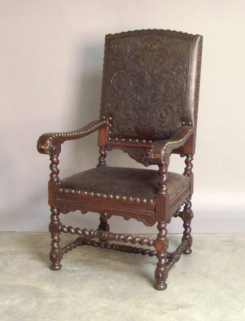 Appraisal: Jacobean style armchair