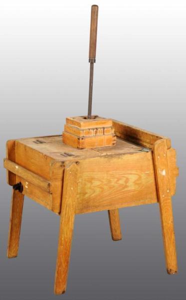 Appraisal: Early Wooden Plunger Washing Machine Description Circa Condition Good Size