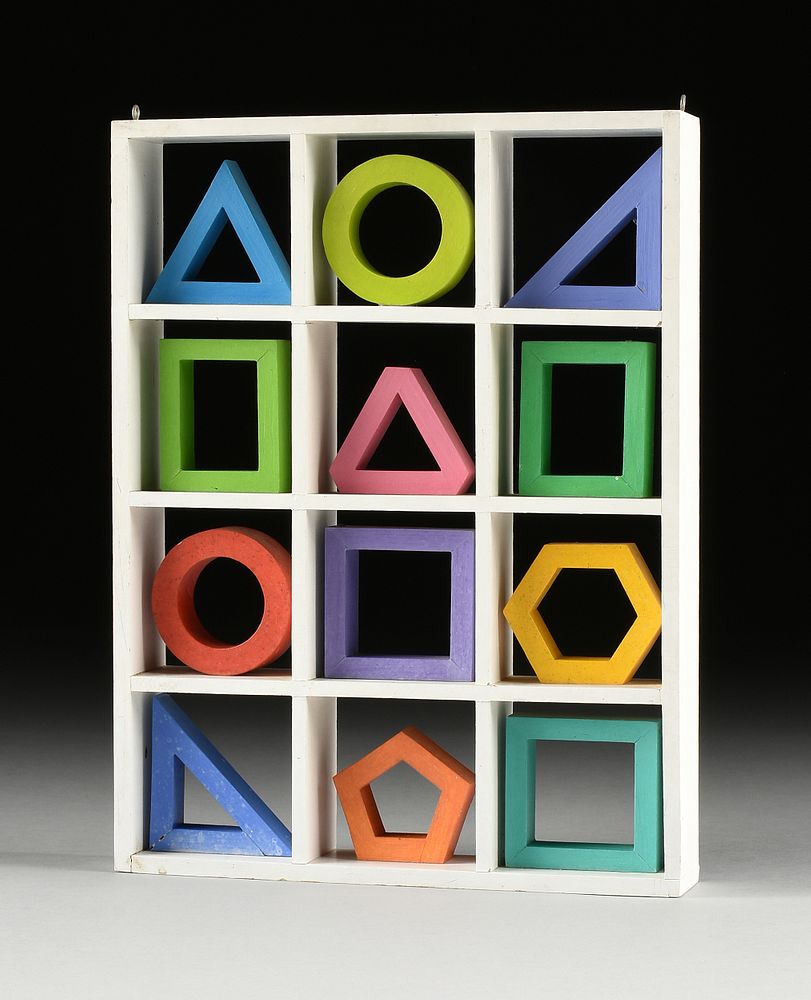 Appraisal: SIBYL EDWARDS Canadian b A CONSTRUCTIVIST SCULPTURE Twelve Shapes CIRCA