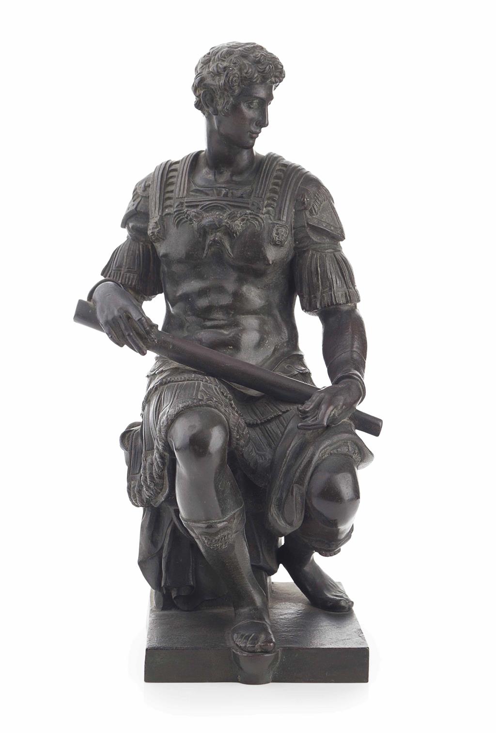 Appraisal: AFTER MICHELANGELO BRONZE FIGURE OF COSIMO DE MEDICI TH CENTURY