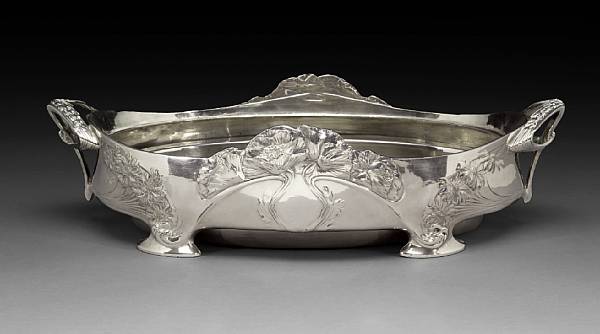 Appraisal: A Gallia Art Nouveau silver plate center bowl circa With