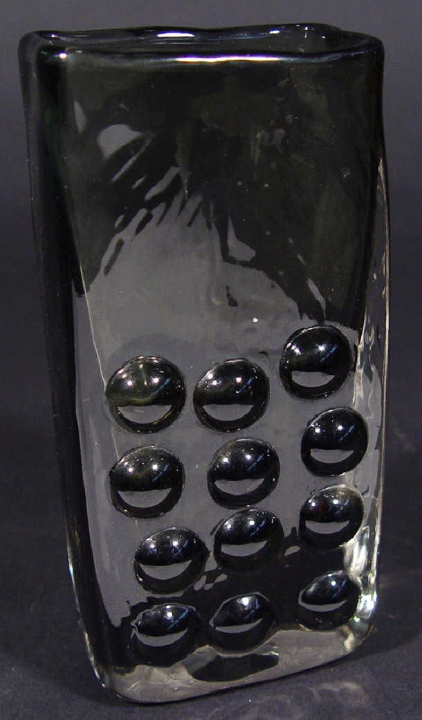 Appraisal: Smoked Whitefriars mobile phone glass vase cm high