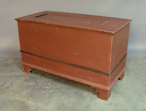 Appraisal: Pennsylvania red painted blanket chest th c h w