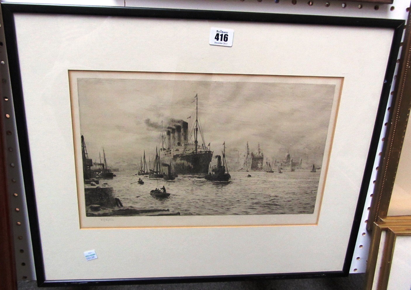 Appraisal: William Lionel Wyllie - The Mauretania docking at Birkenhead etching