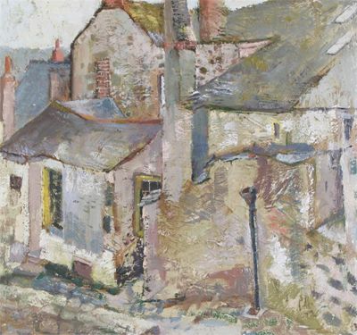 Appraisal: Priscilla Hanbury - Old buildings St Ives Signed with initials