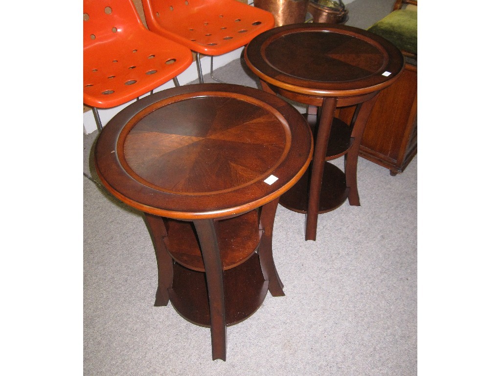 Appraisal: Pair of tray-top occasional tables