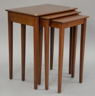 Appraisal: Biggs nest of three mahogany tables Biggs nest of three