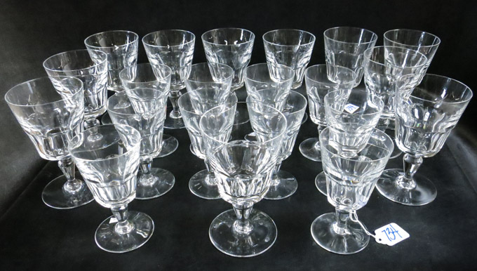 Appraisal: BACCARAT BRETAGNE CUT CRYSTAL STEMWARE SET twenty-one pieces comprised of