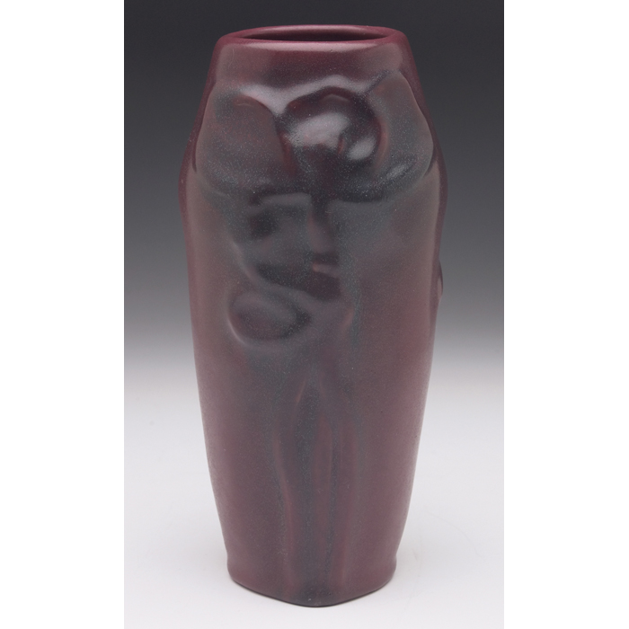 Appraisal: Van Briggle vase tapered shape with poppy designs under a