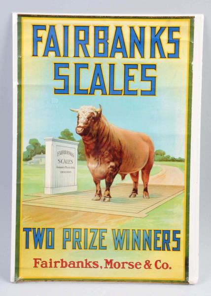 Appraisal: - Paper Fairbanks Scales Roll-Down Poster Great graphics with prize