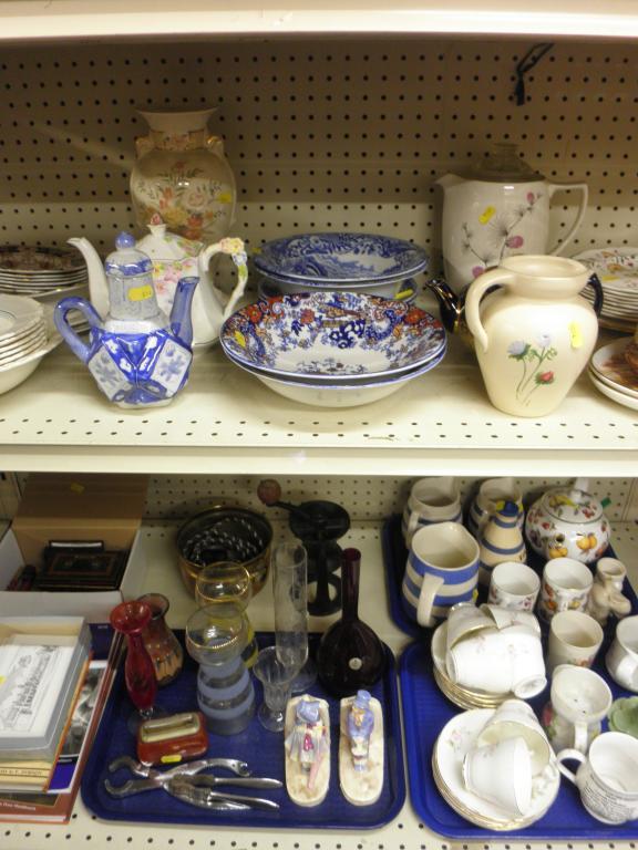 Appraisal: Two ironstone type bowls decorated in Imari colours a pair