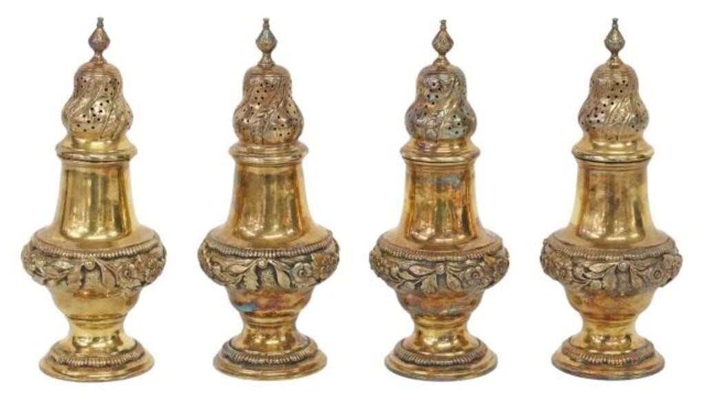 Appraisal: ELKINGTON CO VERMEIL SALT PEPPER SHAKERS lot of English gilt