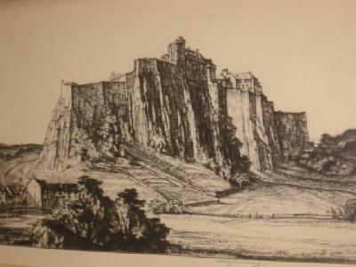 Appraisal: HENRY GEORGE RUSHBURY Stirling Castle etching signed in pencil plate