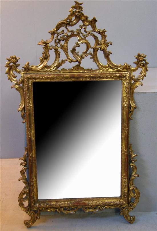 Appraisal: th century style gilt framed wall mirror with scrolled and