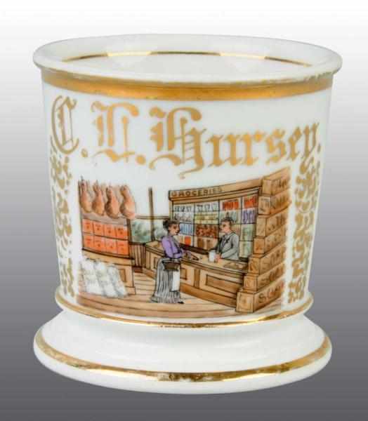 Appraisal: L L Gursey Occupational Shaving Mug Description Marked T V