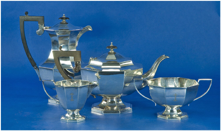 Appraisal: Silver Four Piece Tea and Coffee Set Hallmarked Sheffield Weight