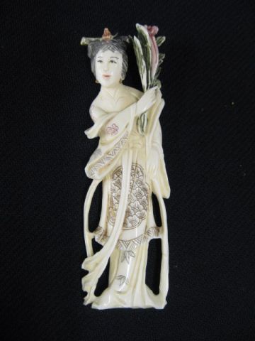 Appraisal: Chinese Carved figurine of a Lady holding flowers