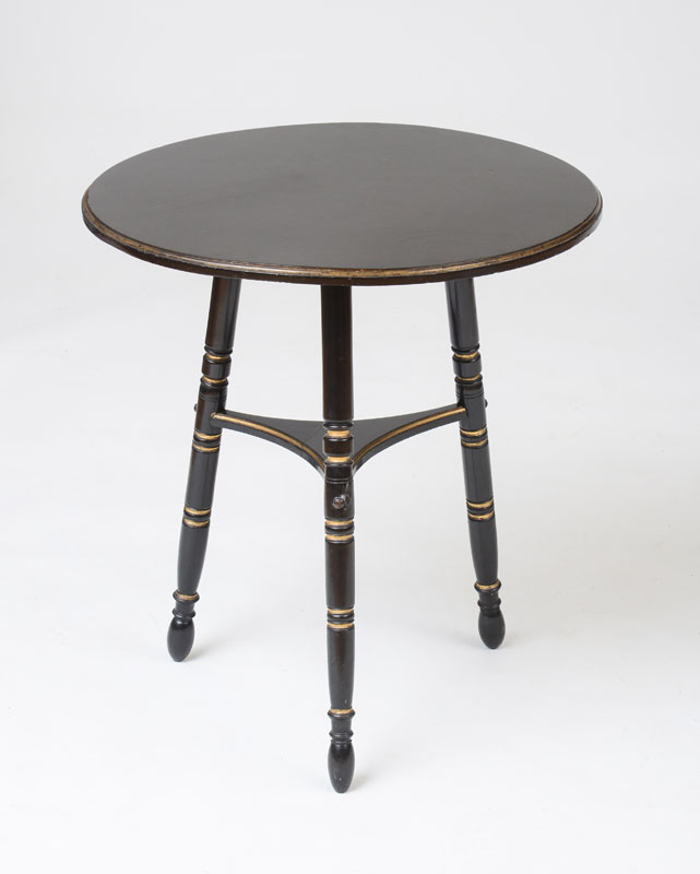 Appraisal: ENGLISH AESTHETIC MOVEMENT EBONIZED AND GILT MAHOGANY SIDE TABLE x