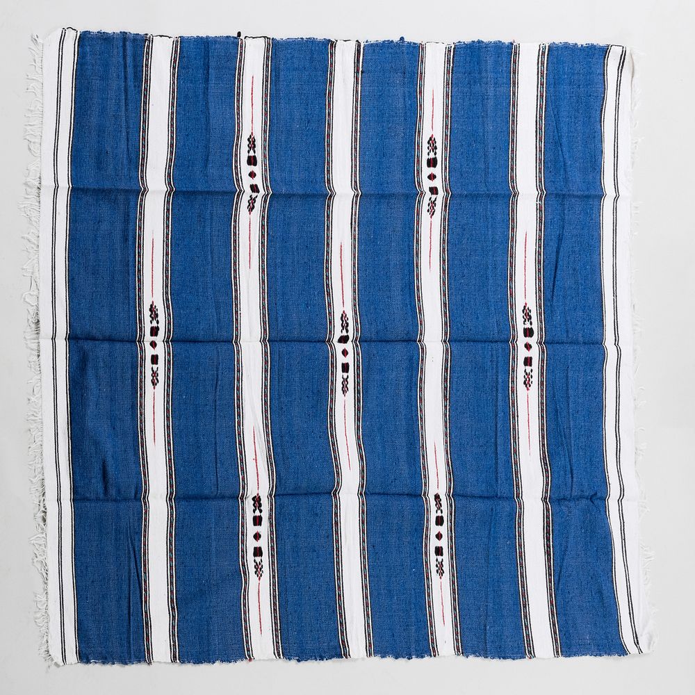 Appraisal: Two African Cotton Blue and White Textiles Both ft in