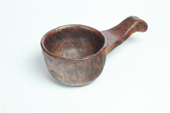 Appraisal: BURL SCOOP American th century Deep bowl with carved one-piece