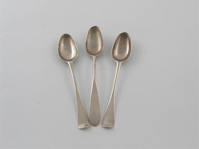 Appraisal: Eight various George II III Scottish provincial teaspoons a bright-cut