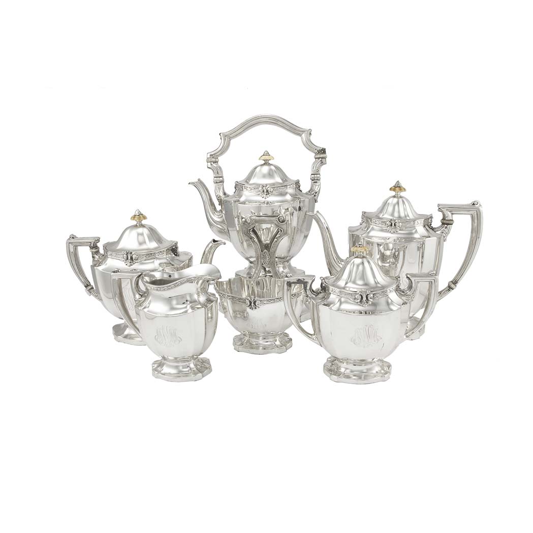 Appraisal: Redlich Co Sterling Silver Coffee and Tea Service Comprising a